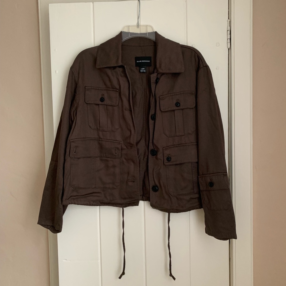 Club Monaco olive green light jacket Xs